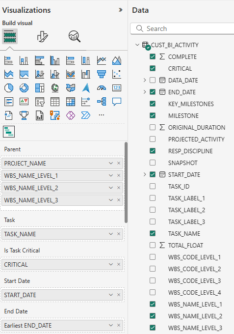 Building Hierarchy Levels Using the Parent Data Field