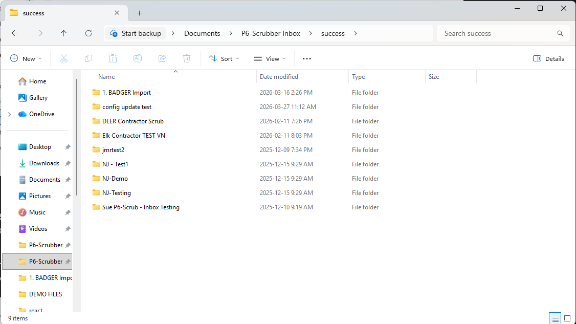 P6-Scrubber - Success Folder in Inbox - Image 1