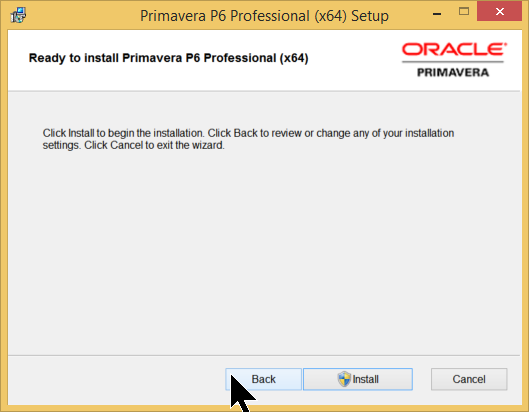 Primavera P6 15.2 Installation