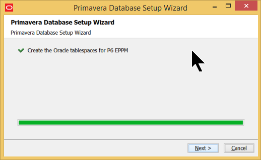 P6 15.2 database install