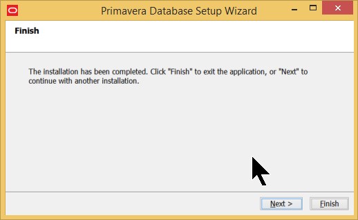 P6 15.2 database install